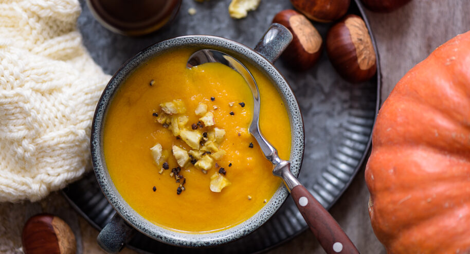 Soupe de potimarron et châtaignes - Mon Quotidien Autrement.- ©E. Montuclard