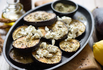 Aubergines rôties au four