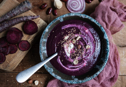 Velouté de carottes violettes