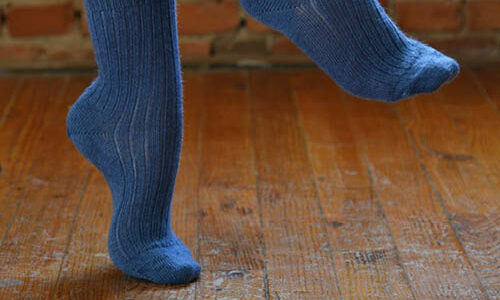 Les chaussettes en laine mohair de chevreau de Missègle © Missègle