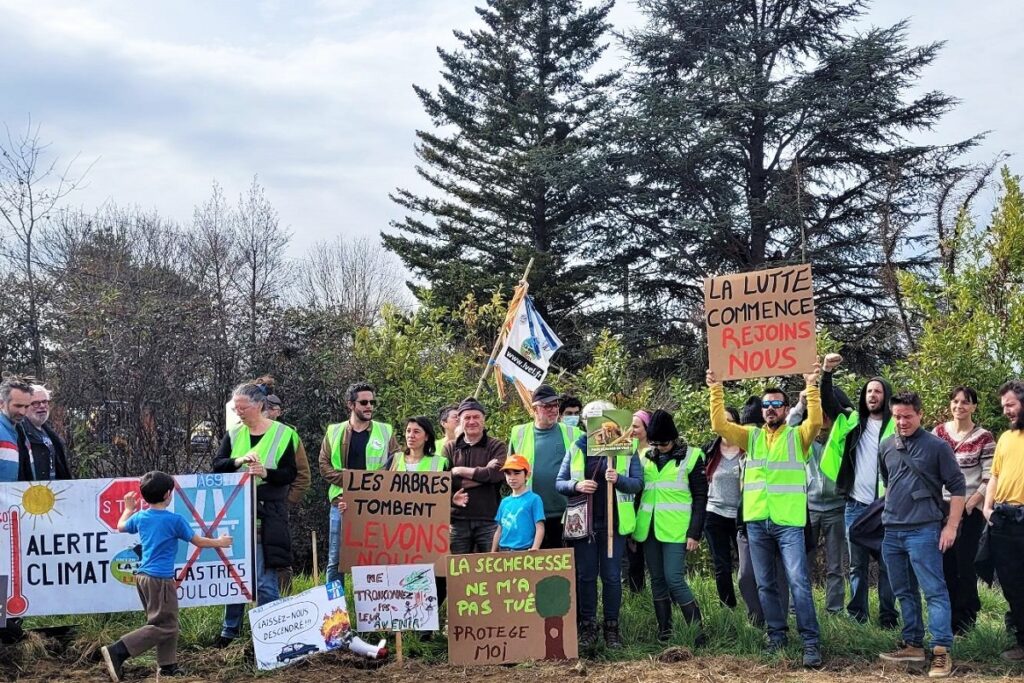 Manifestation contre l'A69. Crédit : La voie est libre