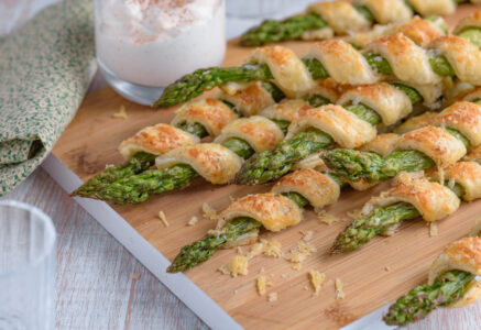 Feuilletés d’asperges twistés