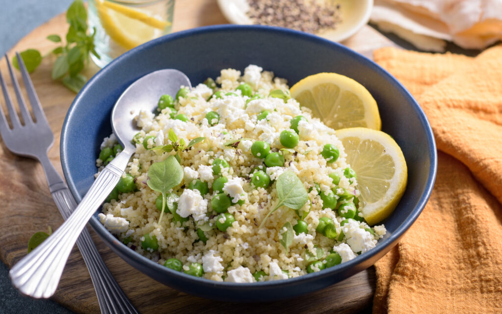 Salade de semoule aux petits pois - Mon Quotidien Autrement - ©E. Montuclard