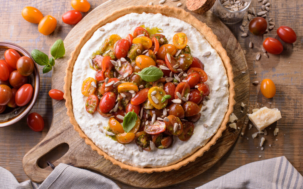 Tarte à la brousse et aux tomates cerise - Mon Quotidien Autrement - ©E. Montuclard
