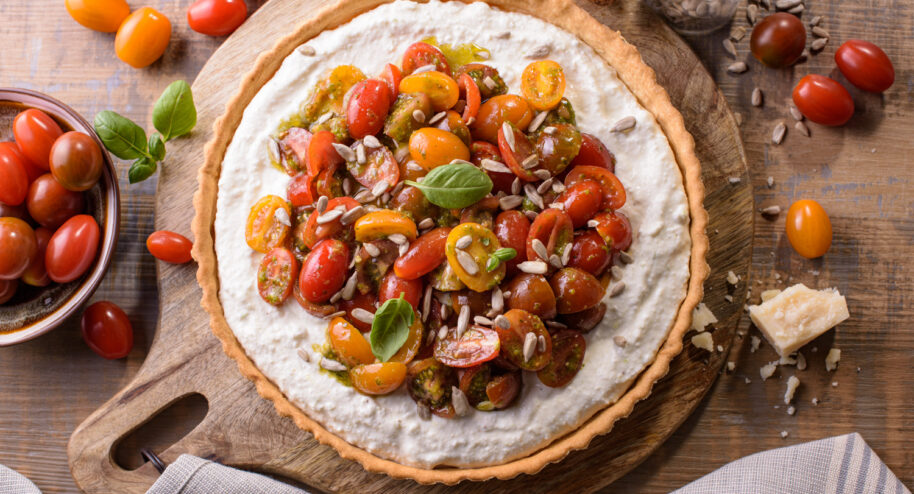 Tarte à la brousse et aux tomates cerise - Mon Quotidien Autrement - ©E. Montuclard