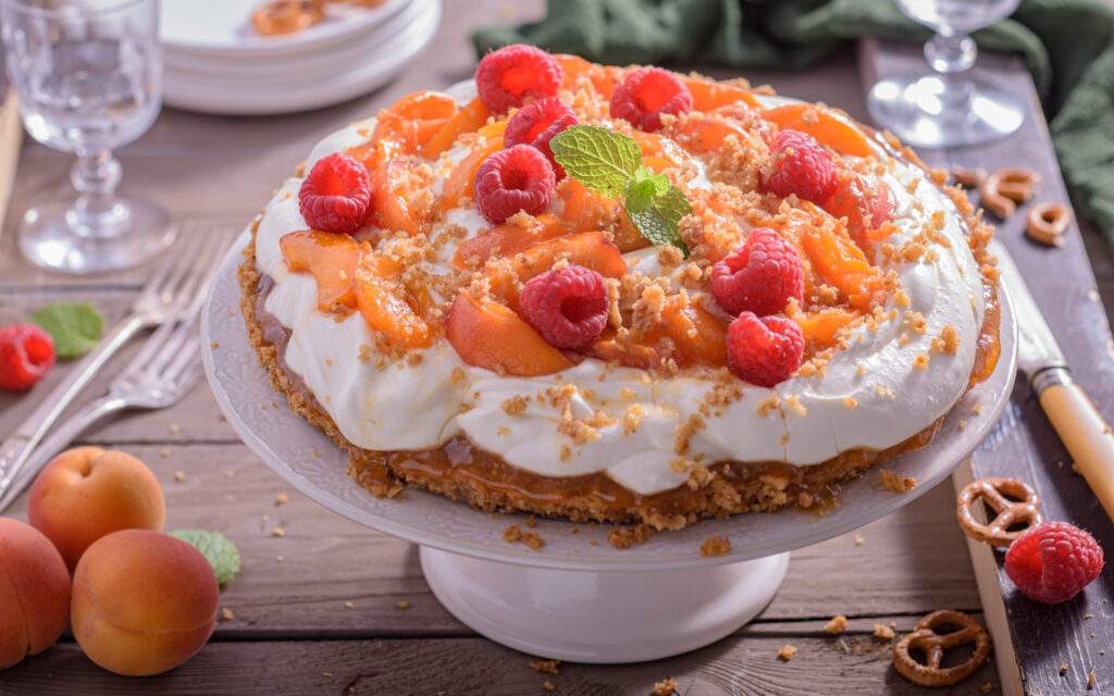 Tarte aux bretzels, abricots et framboises - Mon Quotidien Autrement - ©E. Montuclard