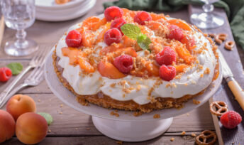 Tarte aux bretzels, abricots et framboises - Mon Quotidien Autrement - ©E. Montuclard