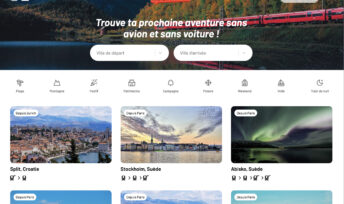 Hourrail, la plateforme pour voyager bas carbone © Capture d'écran page d'accueil