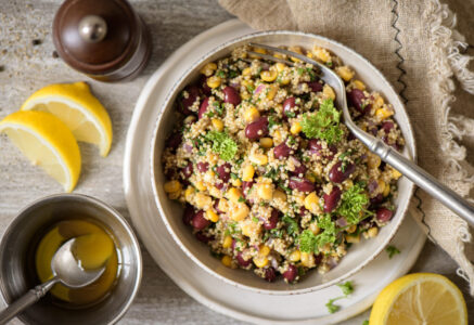Recette de salade de quinoa aux haricots rouges