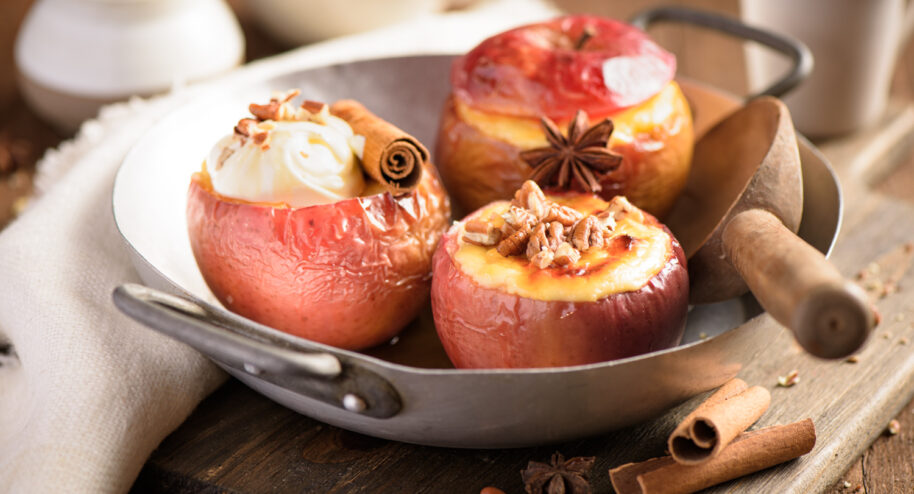 Pomme au four garnies de fromage frais - Mon Quotidien Autrement ©E Montuclard