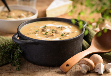 Velouté de champignons au Brie