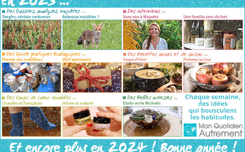 Bonne année 2024 de la part de toute l'équipe de Mon Quotidien Autrement