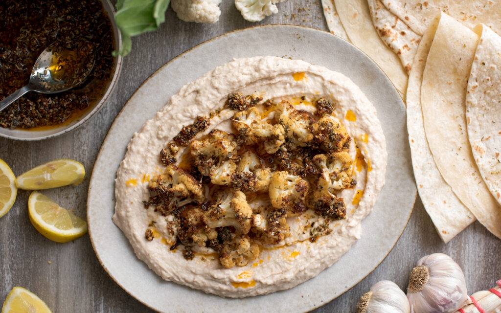 Dips de chou-fleur rôti et houmous de haricots blancs - Mon Quotidien Autrement - ©E. Montuclard