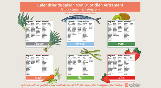 Fruits, légumes, poissons