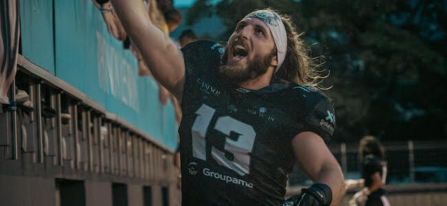 Léo Tischhauser, capitaine des Black Panthers Thonon, équipe de football américain de Thonon-les-Bains © @flo_photos74