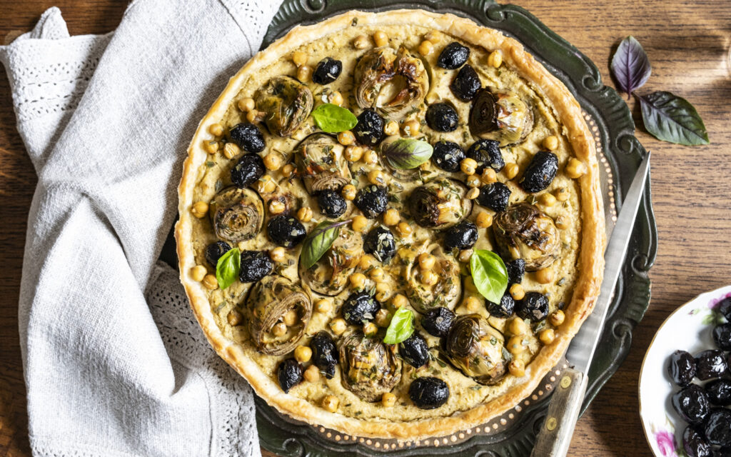 Tarte vegan aux artichaut et olives - Mon Quotidien Autrement - ©E. Montuclard