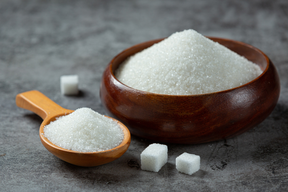 L'aspartame a un pouvoir sucrant 200 fois plus élevé que le sucre. Crédit jcomp