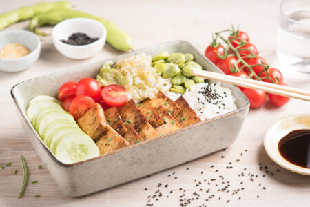 Recette de bento box vegan