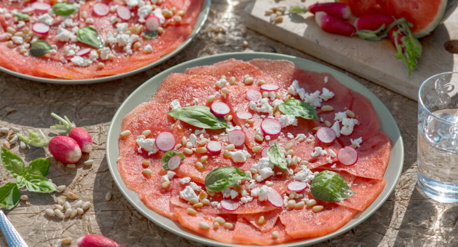 Carpaccio de pasteque - La Bouscule - ©E. Montuclard