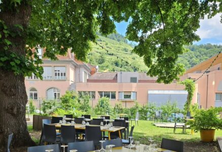 Déjeuner local & de saison sous les tilleuls à Guebwiller