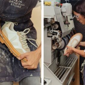 On a fait réparer nos baskets chez Veja. Crédits : Veja.