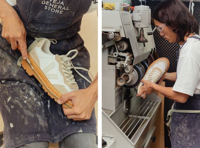 On a fait réparer nos baskets chez Veja. Crédits : Veja.