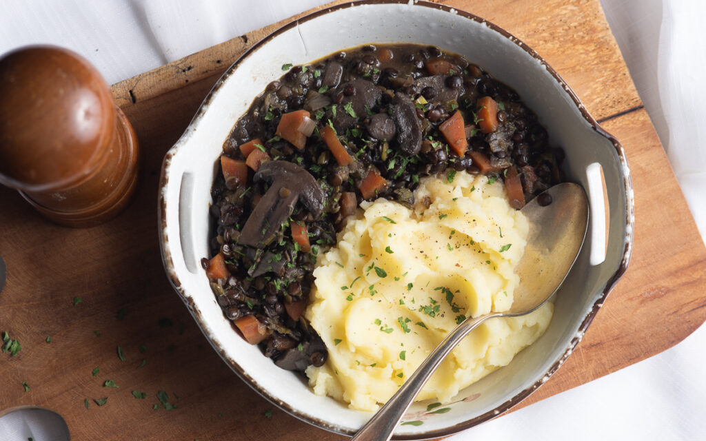 Lentilles aux légumes et champignons - La Bouscule - ©E. Montuclard