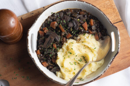 Recette de lentilles aux légumes et champignons