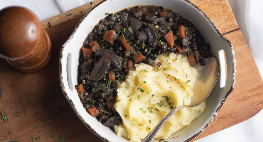 Lentilles aux légumes et champignons - La Bouscule - ©E. Montuclard
