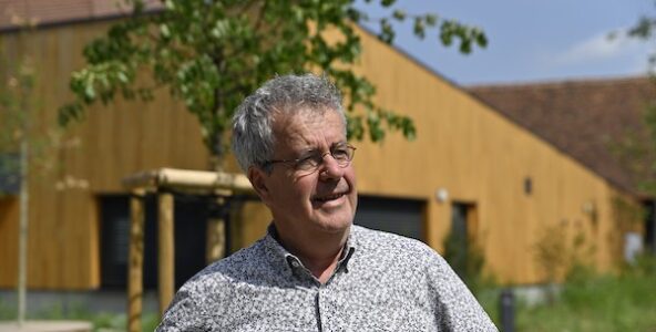 Patrick Barbier, maire de Muttersholtz, une commune où 90% des enfants vont à vélo à l’école.