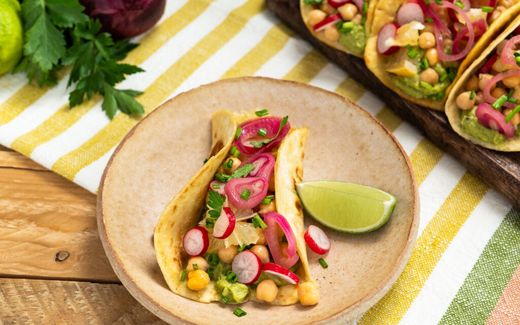 Recette de tacos végétariens aux pois chiches et citron confit - La Bouscule - © S.Lacroix