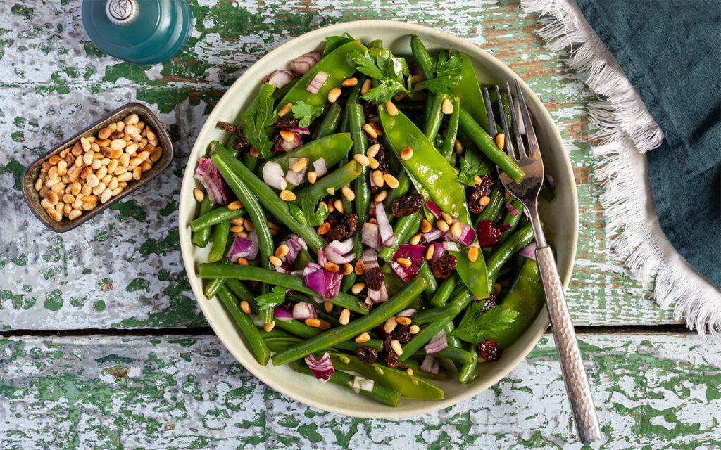 Recette da salade de haricots verts, sauce aigre-douce - La Bouscule - ©S.LACROIX