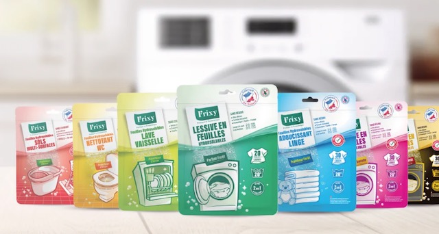 La lessive en feuille permet de réduire l'utilisation d'eau. Crédits : Frixy.fr